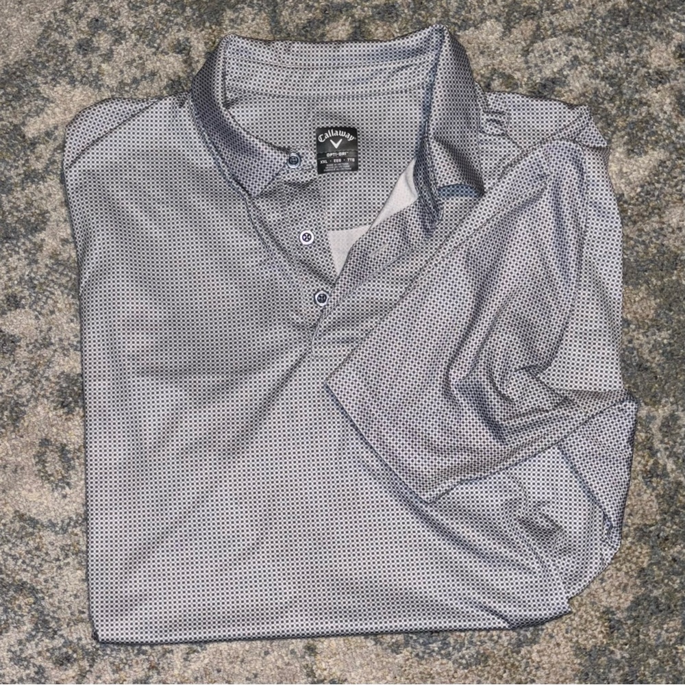 Callaway Men's Gray and Black Polo Shirt